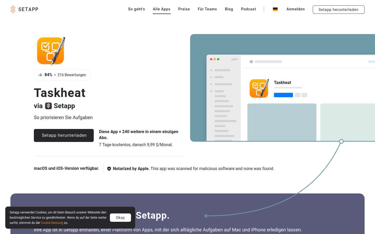 Taskheat On Setapp