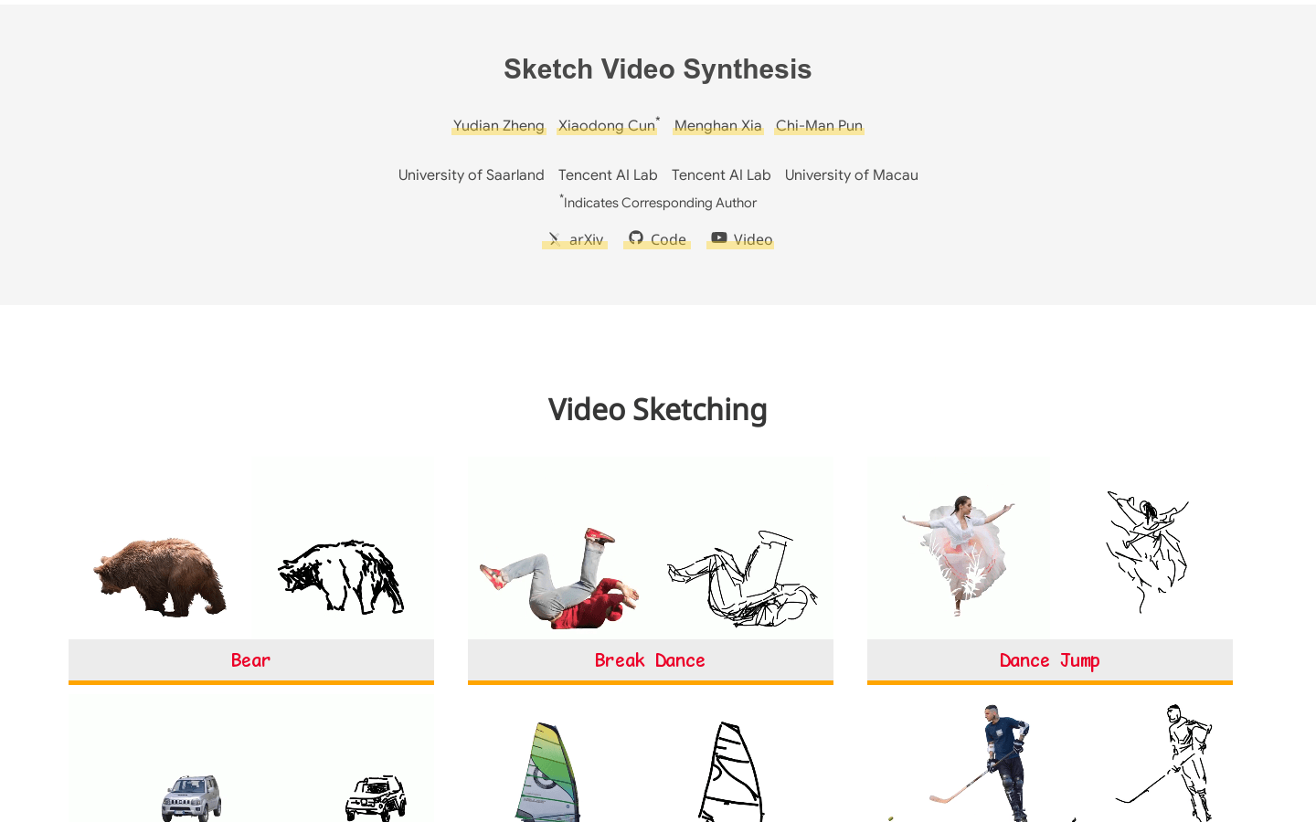 Sketch Video Synthesis