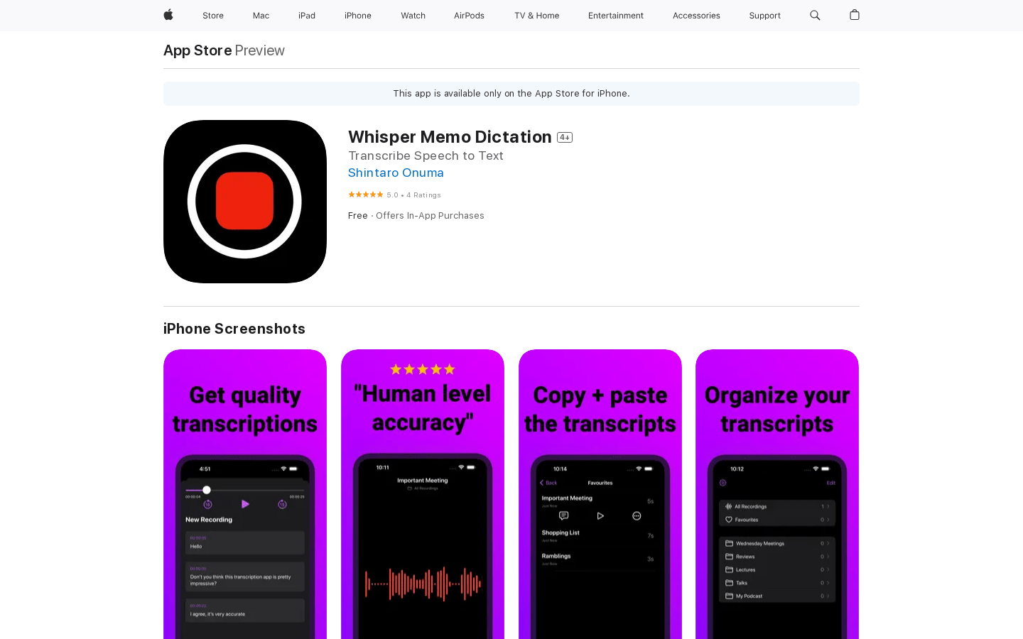 Whisper Memo Dictation