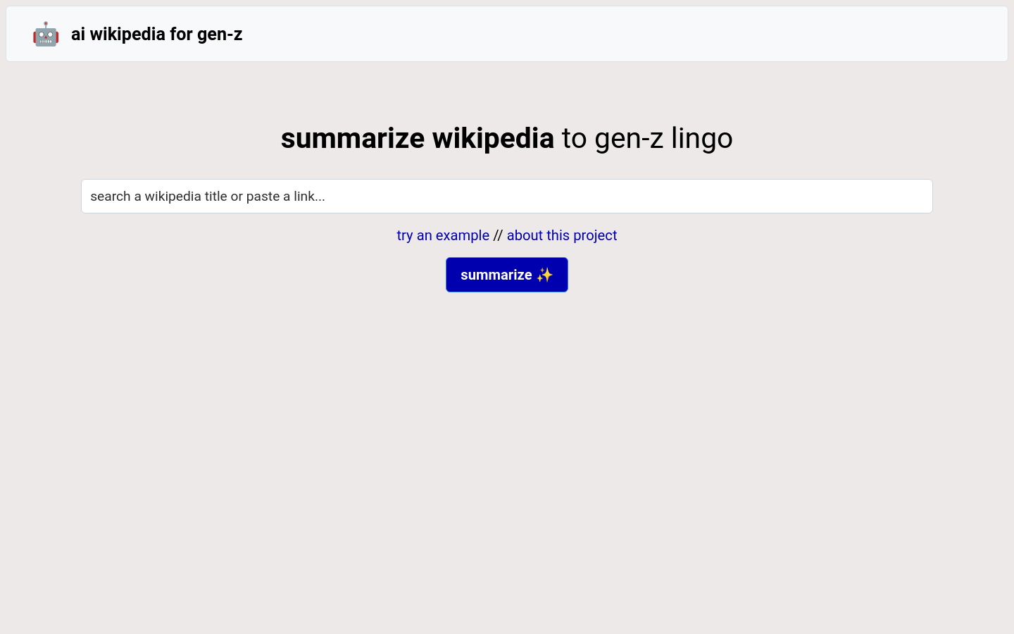 Wikipedia Summarizer