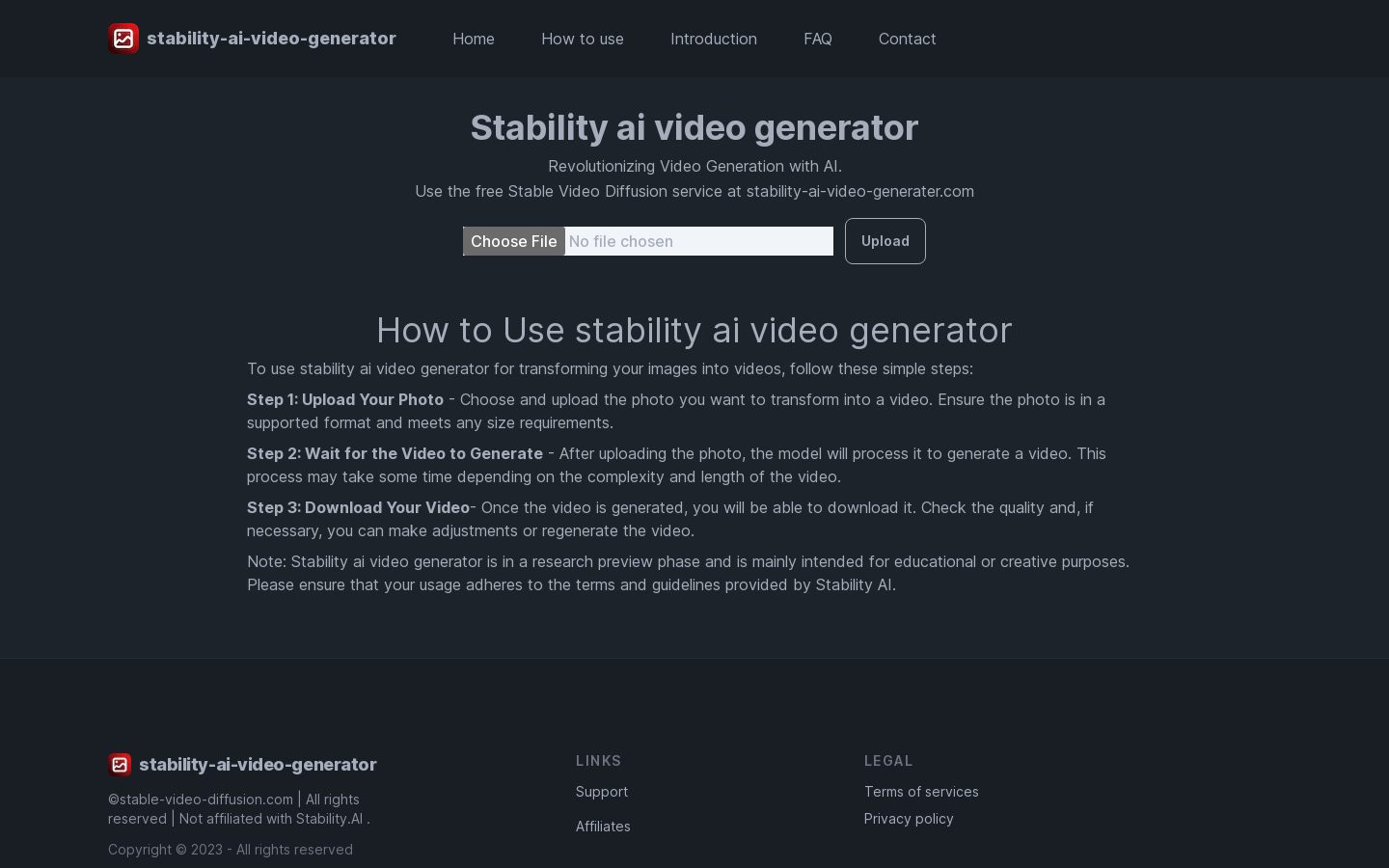 Stability AI Video Generater