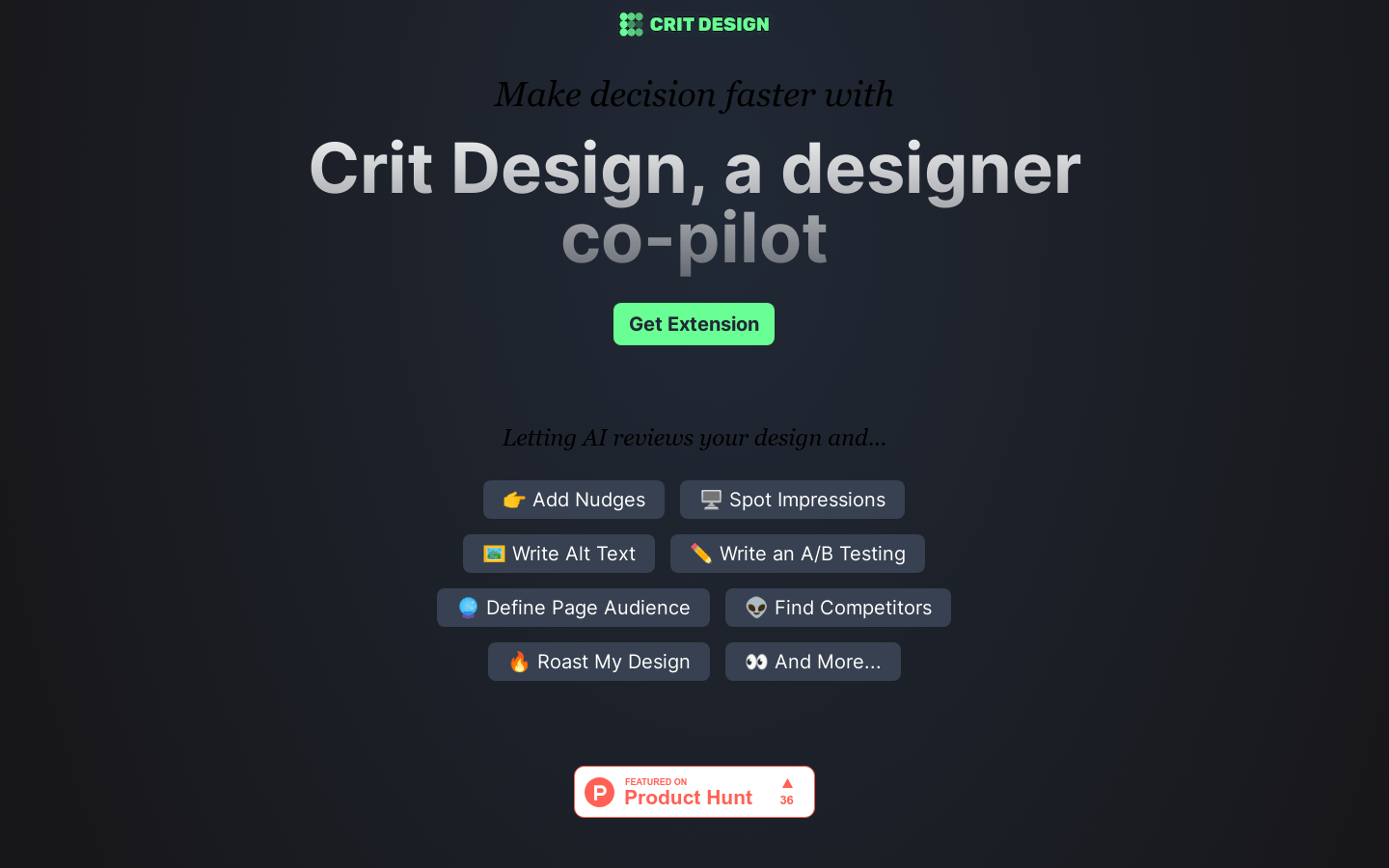 Crit Design